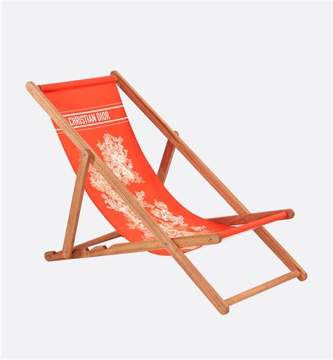 Sun Lounger Fluorescent Orange Dioriviera 2022 Toile de Jouy